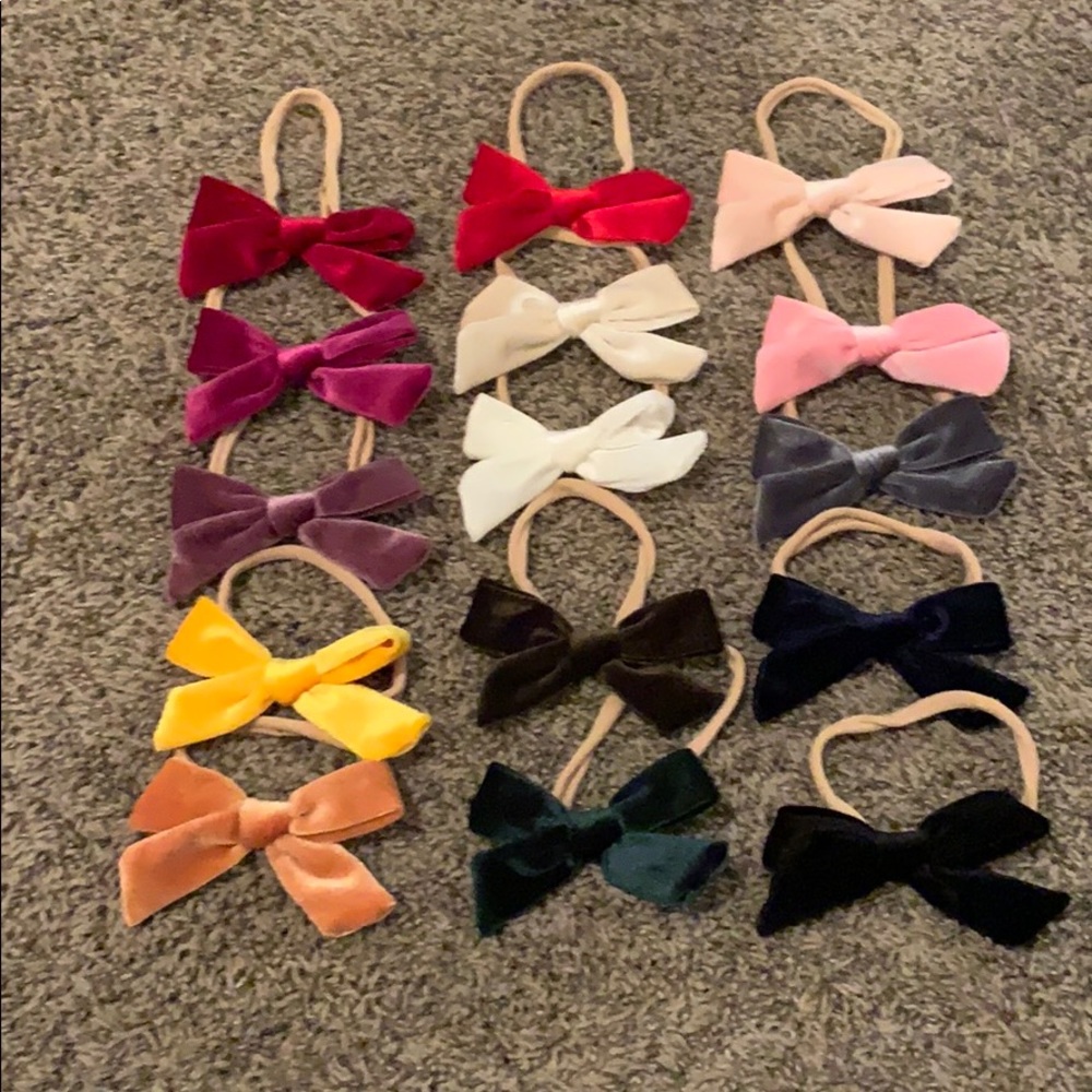 Velvet Baby Bows